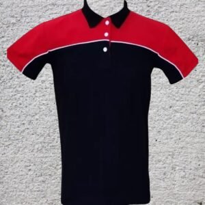 Playera tipo polo en dos colores